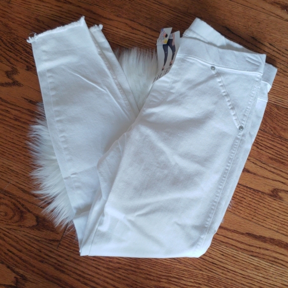 HUE Pants - Hue Women's Original Denim Ripped Knee Leggings,